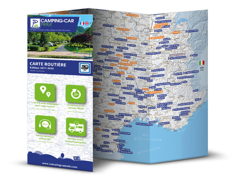 Commandez la carte routière des aires